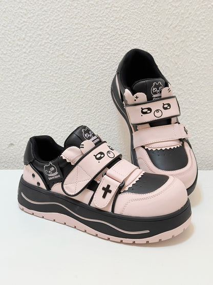 Bear Collaboration Running Multi-Colored Cute Platform Sneakers【s0000016797】