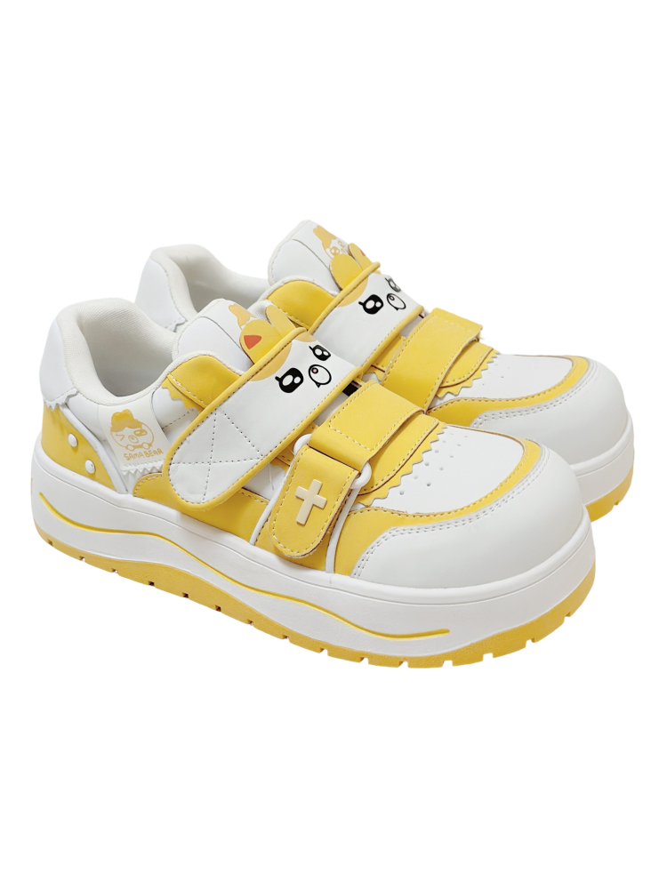 Bear Collaboration Running Multi-Colored Cute Platform Sneakers【s0000016797】