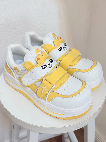 Bear Collaboration Running Multi-Colored Cute Platform Sneakers【s0000016797】