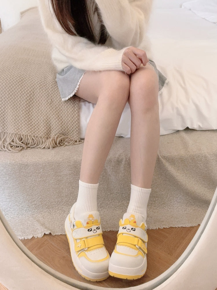Bear Collaboration Running Multi-Colored Cute Platform Sneakers【s0000016797】