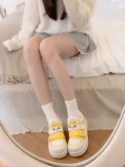 Bear Collaboration Running Multi-Colored Cute Platform Sneakers【s0000016797】