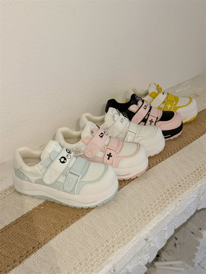 Bear Collaboration Running Multi-Colored Cute Platform Sneakers【s0000016797】