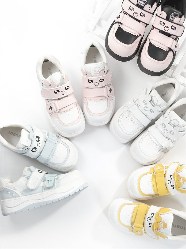 Bear Collaboration Running Multi-Colored Cute Platform Sneakers【s0000016797】