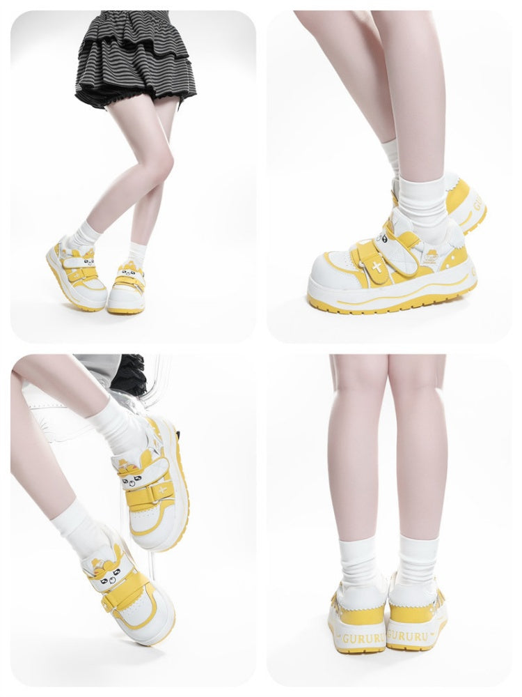 Bear Collaboration Running Multi-Colored Cute Platform Sneakers【s0000016797】