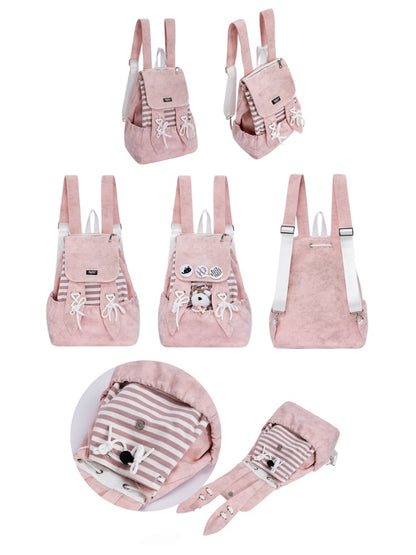 Rabbit Ears Cute School Backpack Pink【s0000016803】