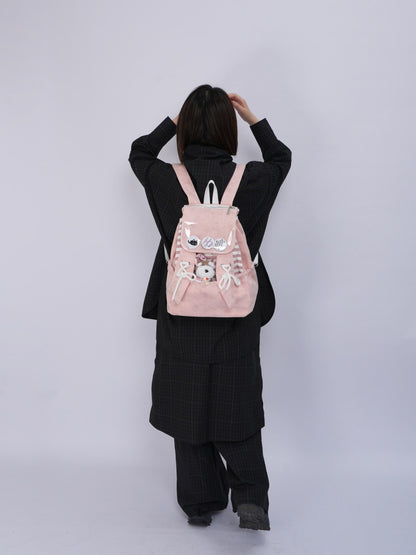 Rabbit Ears Cute School Backpack Pink【s0000016803】