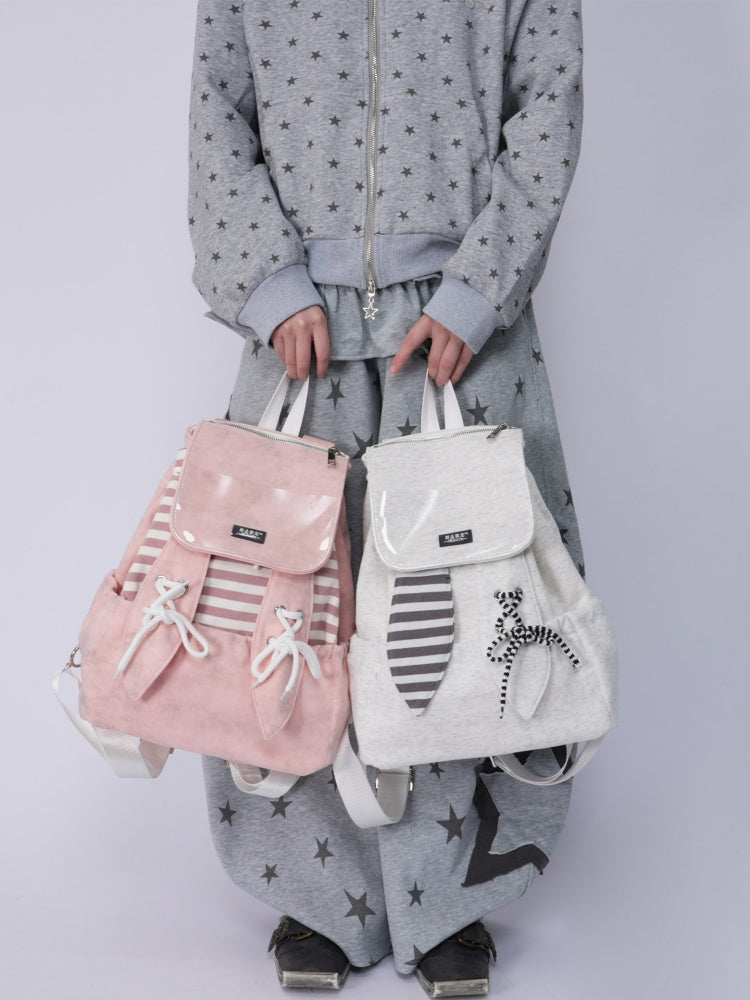 Rabbit Ears Cute School Backpack Pink【s0000016803】