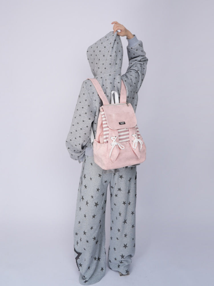 Rabbit Ears Cute School Backpack Pink【s0000016803】