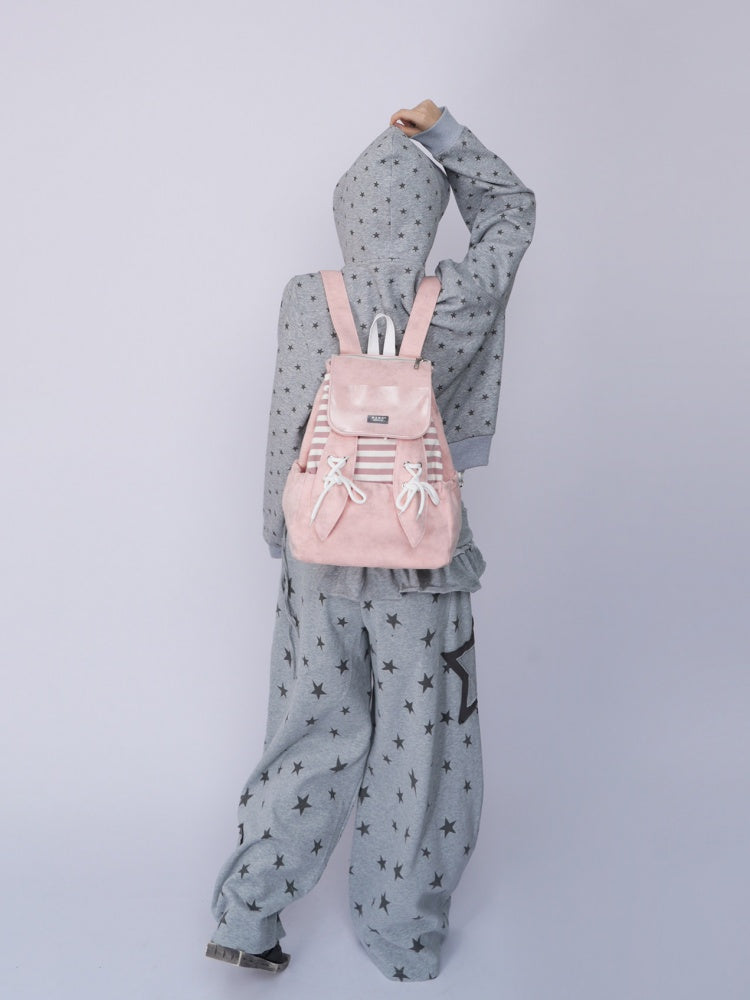 Rabbit Ears Cute School Backpack Pink【s0000016803】