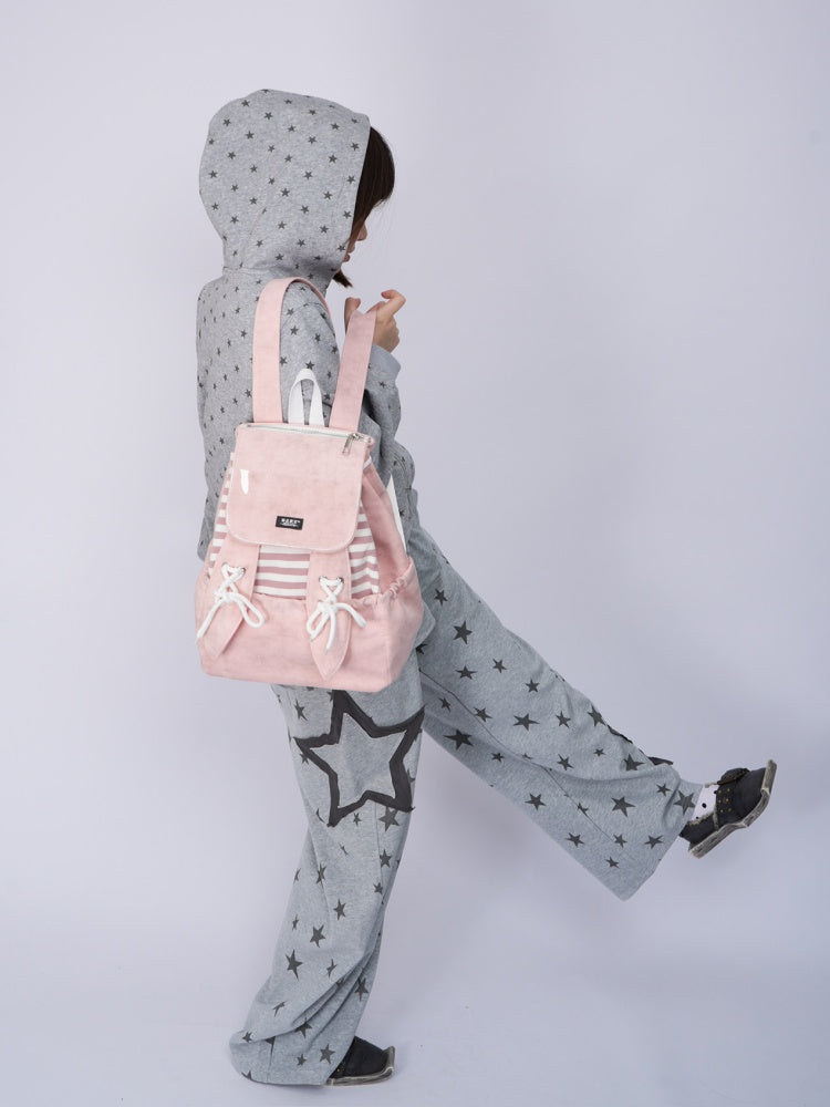 Rabbit Ears Cute School Backpack Pink【s0000016803】