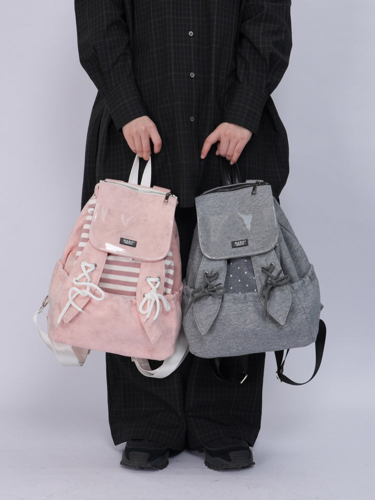 Rabbit Ears Cute School Backpack Pink【s0000016803】