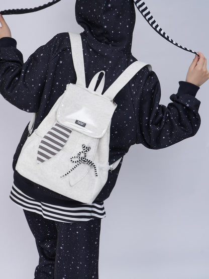 Rabbit Ears Cute School Backpack Gray/White【s0000016804】