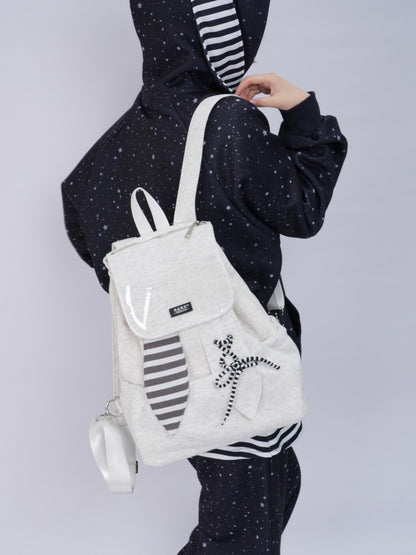 Rabbit Ears Cute School Backpack Gray/White【s0000016804】