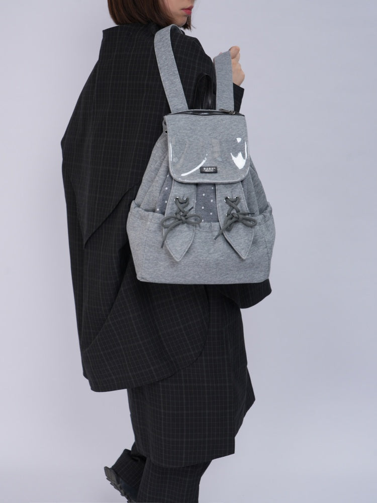Rabbit Ears Cute School Backpack Gray/White【s0000016804】