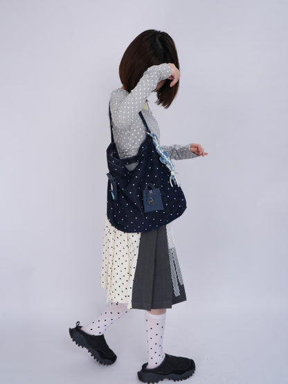 Denim One Shoulder Crossbody Large Capacity Bag【s0000016805】