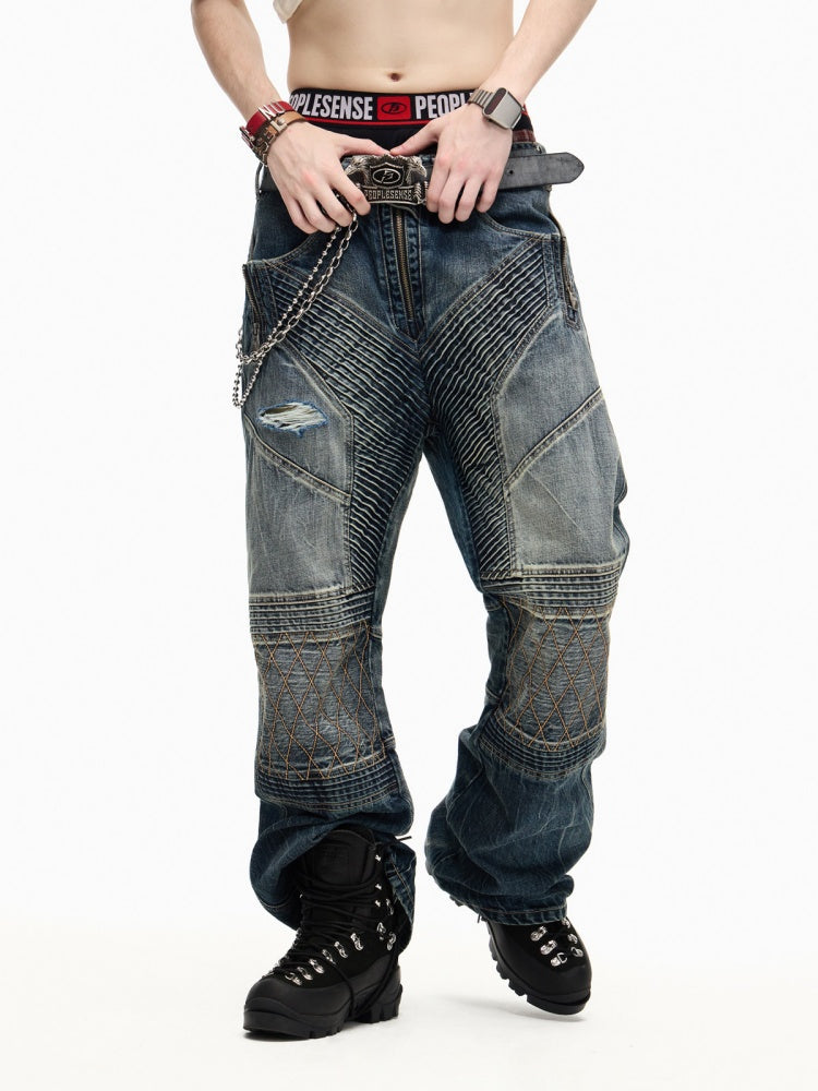 Double Headed Eagle Vintage Distressed Cowhide Wax Craft Belt【s0000016809】