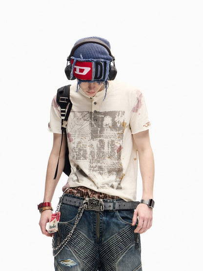 Double Headed Eagle Vintage Distressed Cowhide Wax Craft Belt【s0000016809】