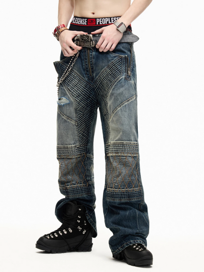 Double Headed Eagle Vintage Distressed Cowhide Wax Craft Belt【s0000016809】