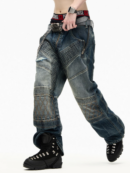 Double Headed Eagle Vintage Distressed Cowhide Wax Craft Belt【s0000016809】