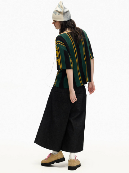 Heavy Duty Denim Cropped Pleated Street Loose Shorts Pants【s0000016810】