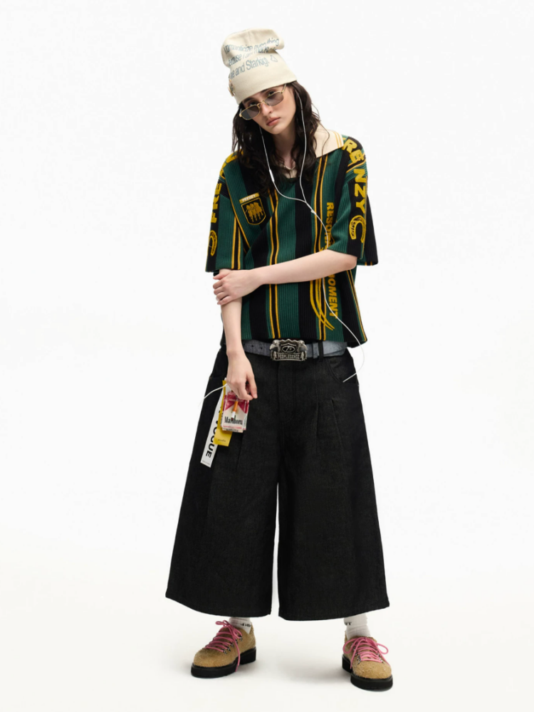 Heavy Duty Denim Cropped Pleated Street Loose Shorts Pants【s0000016810】