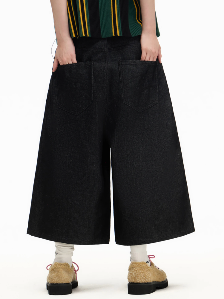 Heavy Duty Denim Cropped Pleated Street Loose Shorts Pants【s0000016810】