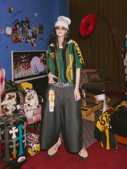 Heavy Duty Denim Cropped Pleated Street Loose Shorts Pants【s0000016810】