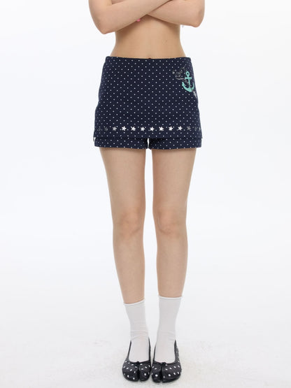 Summer Polka Dot Print Culottes Skirt【s0000016811】