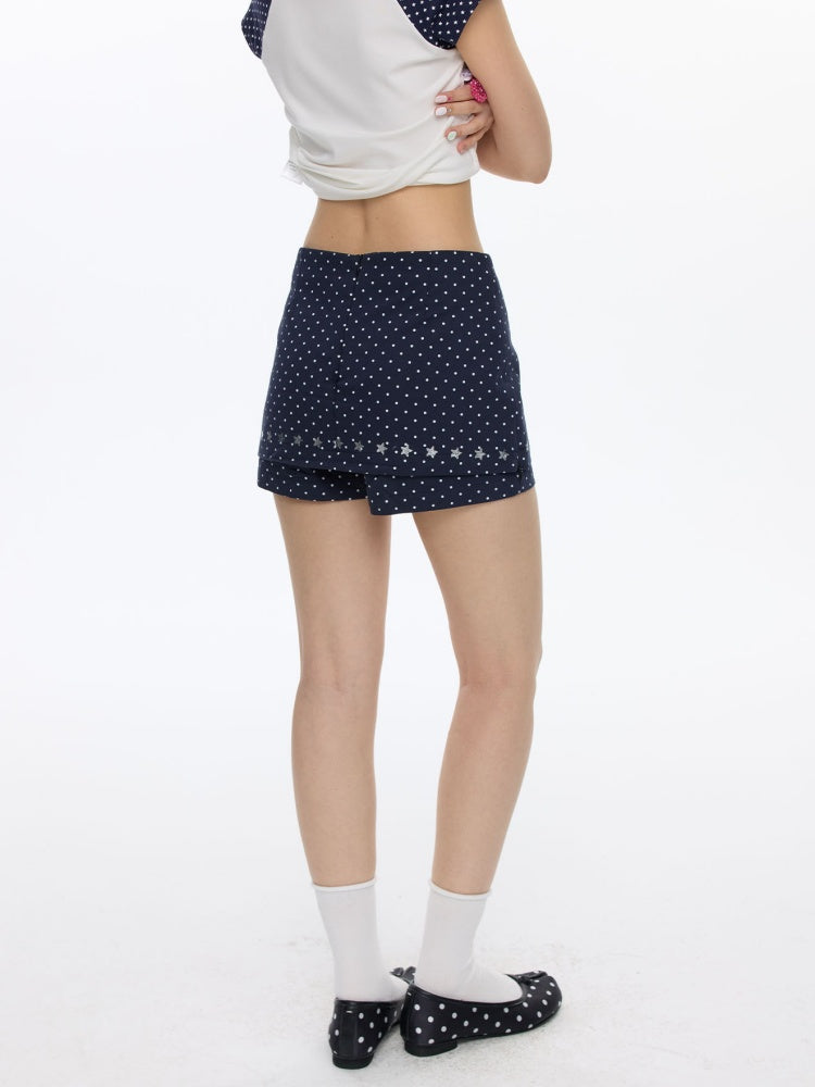 Summer Polka Dot Print Culottes Skirt【s0000016811】