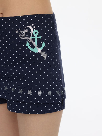 Summer Polka Dot Print Culottes Skirt【s0000016811】