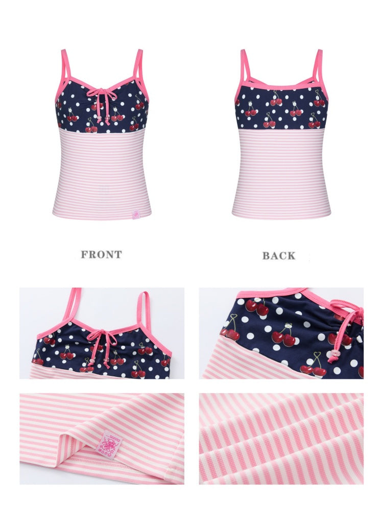 Cherry Polka Dot Suspender Striped Camisole【s0000016817】
