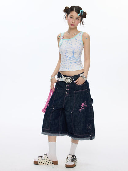 Seahorse Full Print Ring Buckle Tank Top【s0000016820】