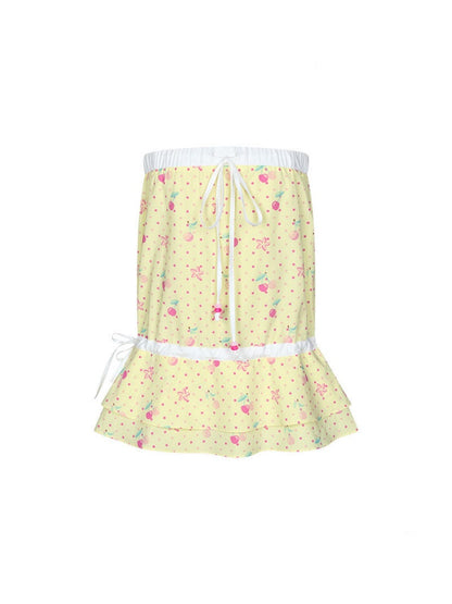 2way Cherry Bandeau Dress Skirt【s0000016821】