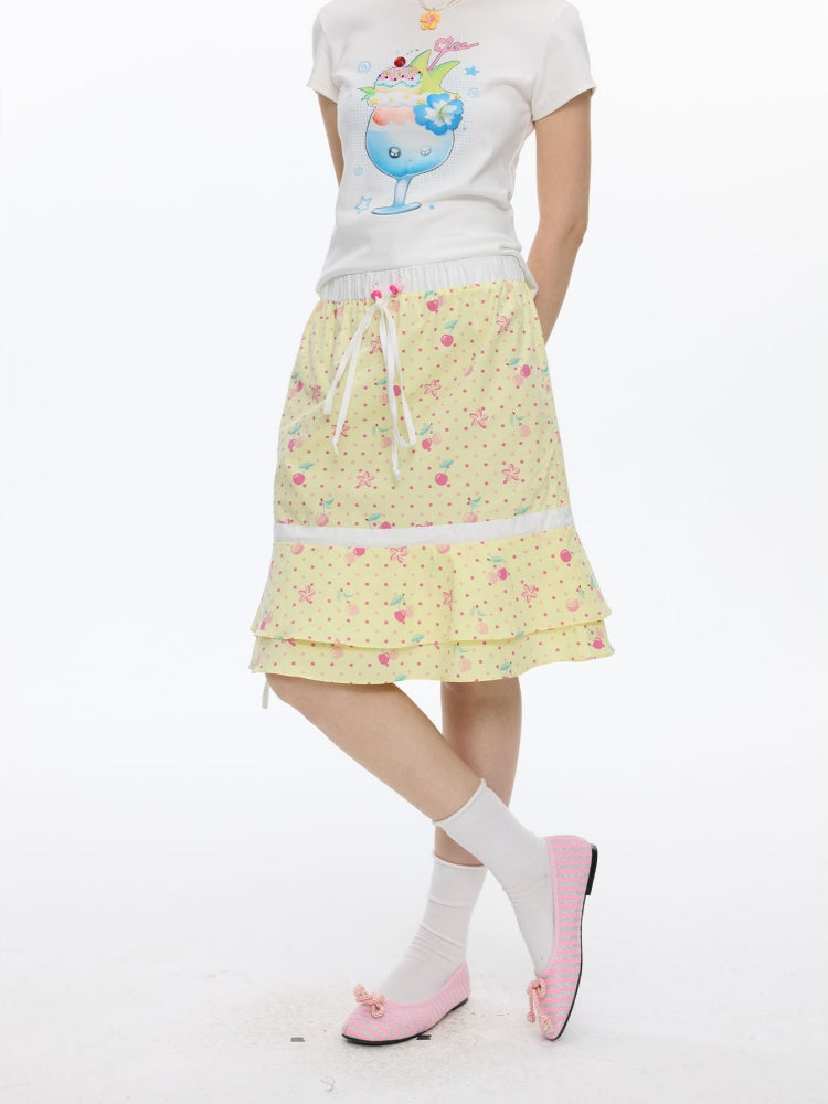 2way Cherry Bandeau Dress Skirt【s0000016821】