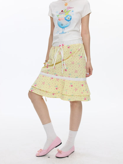 2way Cherry Bandeau Dress Skirt【s0000016821】