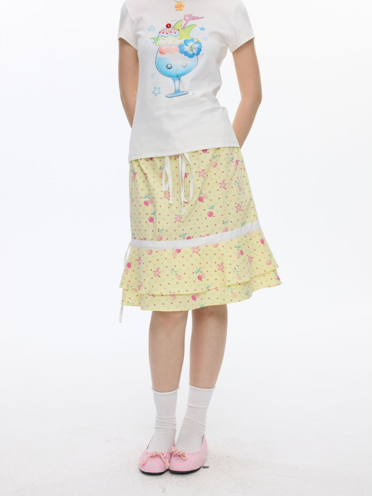 2way Cherry Bandeau Dress Skirt【s0000016821】