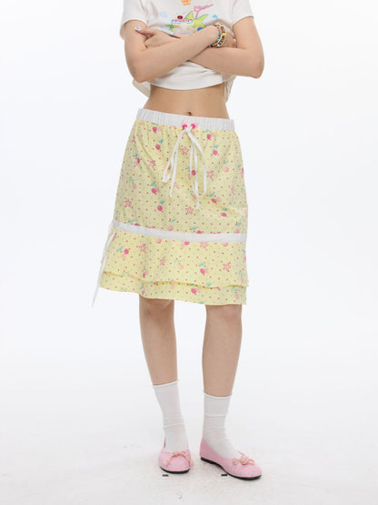 2way Cherry Bandeau Dress Skirt【s0000016821】