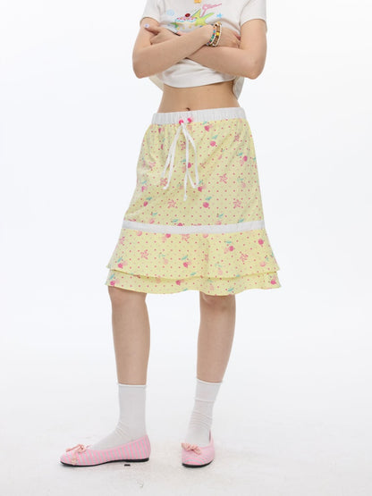 2way Cherry Bandeau Dress Skirt【s0000016821】