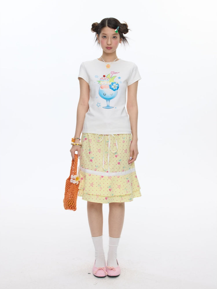 2way Cherry Bandeau Dress Skirt【s0000016821】