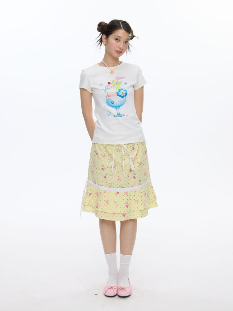 2way Cherry Bandeau Dress Skirt【s0000016821】