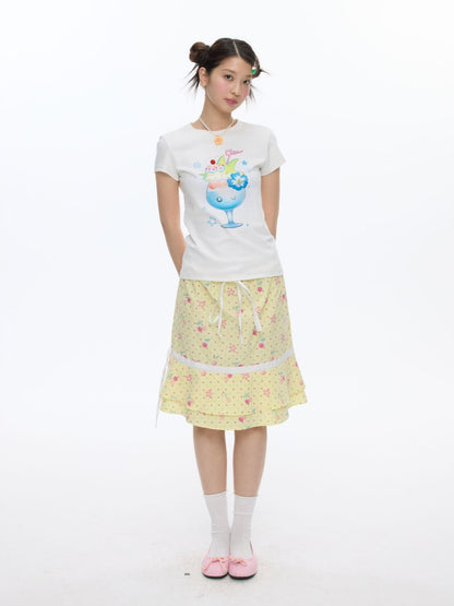 2way Cherry Bandeau Dress Skirt【s0000016821】