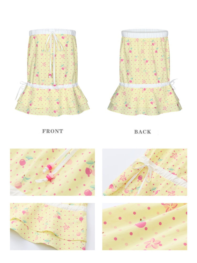 2way Cherry Bandeau Dress Skirt【s0000016821】