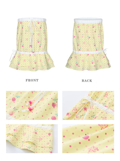 2way Cherry Bandeau Dress Skirt【s0000016821】