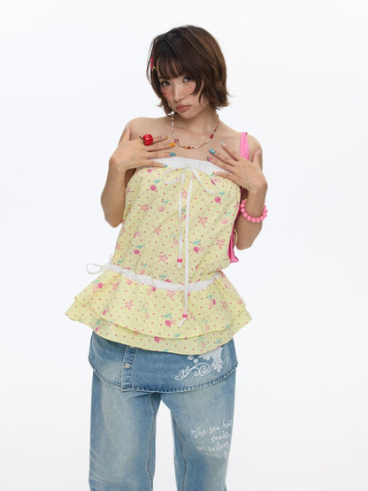 2way Cherry Bandeau Dress Skirt【s0000016821】