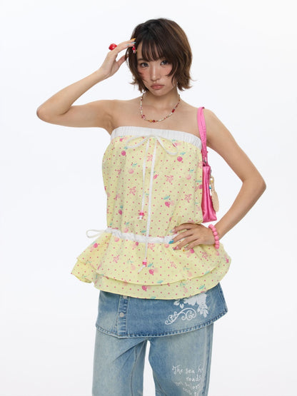 2way Cherry Bandeau Dress Skirt【s0000016821】