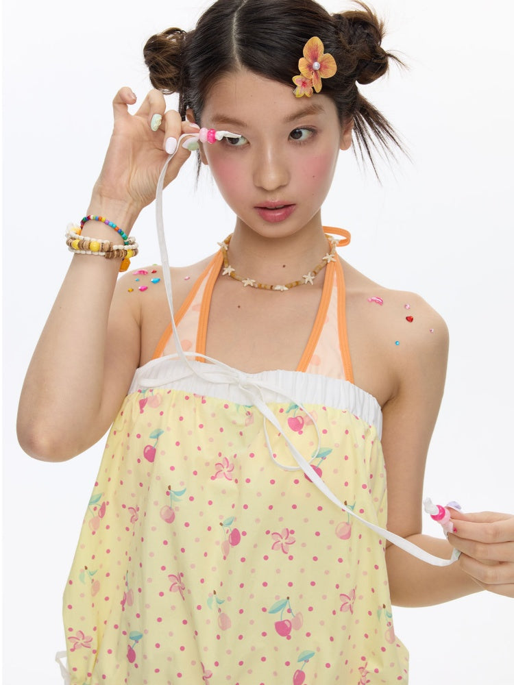 2way Cherry Bandeau Dress Skirt【s0000016821】
