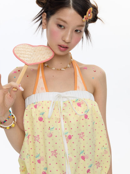2way Cherry Bandeau Dress Skirt【s0000016821】