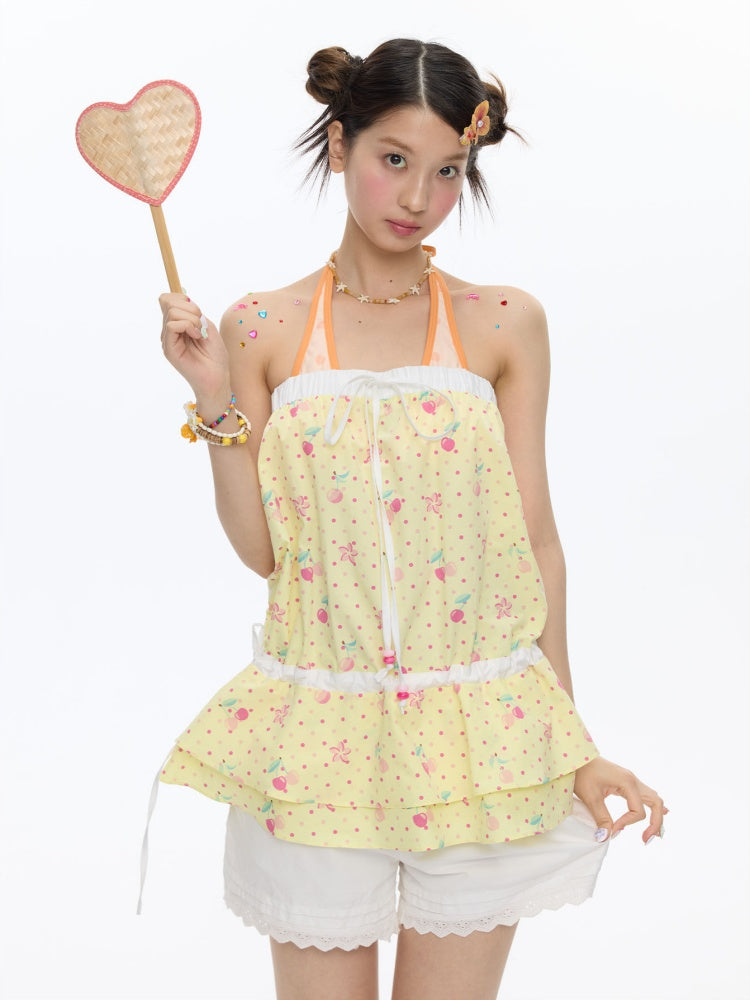 2way Cherry Bandeau Dress Skirt【s0000016821】