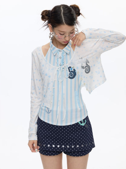 Nautical Strap Lightweight Sunscreen Cardigan【s0000016825】