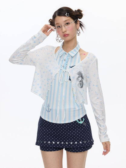 Nautical Strap Lightweight Sunscreen Cardigan【s0000016825】